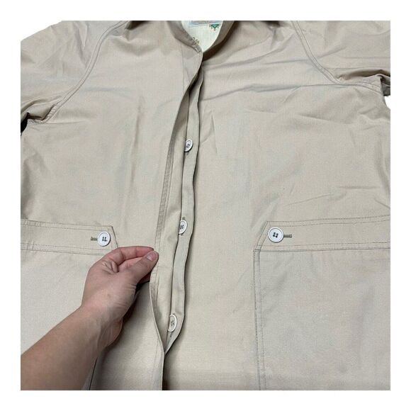London Fog Tan Long Trench Coat Designed Liner 14R Womens Lined Mid Length Beige - Picture 4 of 7